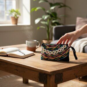 Clutch, hand embroidered from Chiapas, Mexico